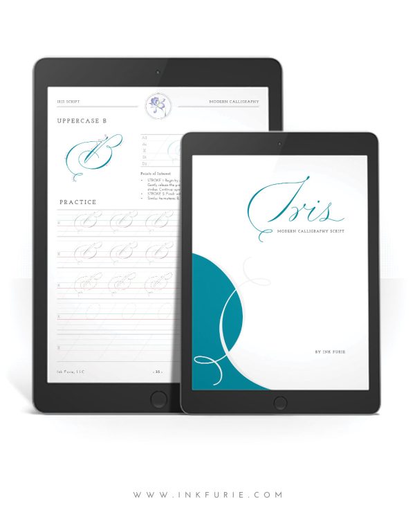 Iris Script: Modern Calligraphy Workbook (Digital Download) - InkFurie